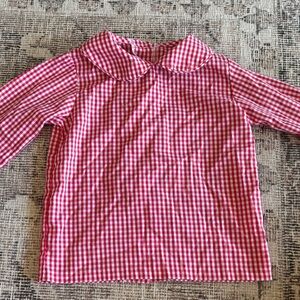 Little English Red Checkered Button Down Shirt